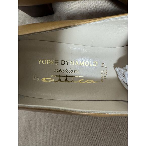 Yorke Dynamold Leather Loafer Shoes Womens Size EU 42 US 11 Tan Made in Italy - Picture 9 of 9